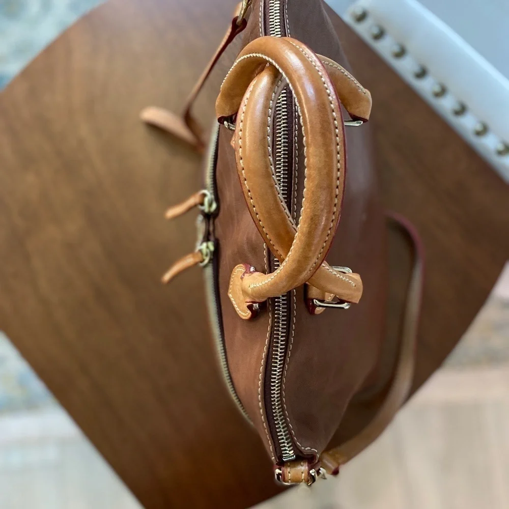 Dooney & Bourke Double Front Pocket Satchel/Crossbody EUC